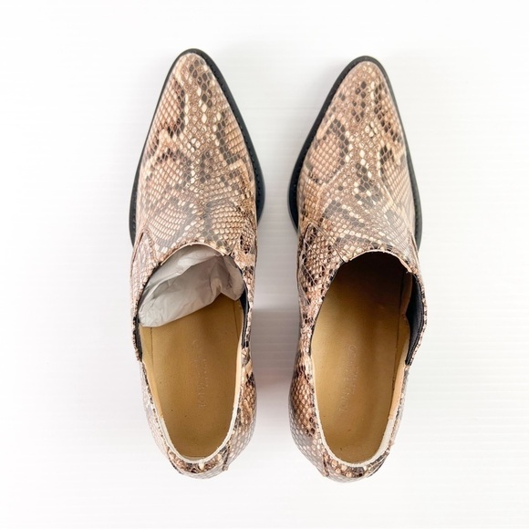 Tony Bianco Booties womens 6 Paris Leather Brown Multi Snake Ankle Shoes - Picture 9 of 14